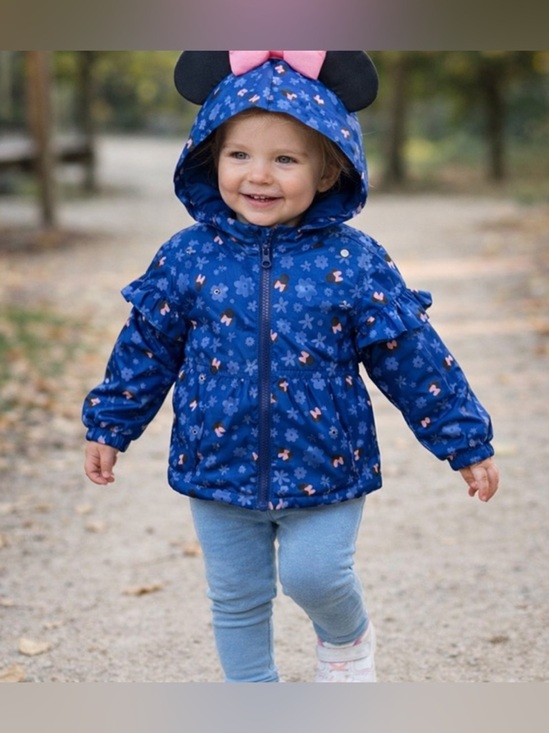 Disney Other - New Disney Junior Minnie Mouse Full-Zip Hooded Jacket | Ears & Bow | 2T–4T